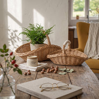 2 Pieces Woven Fruit Basket Open-Top for Home Organization