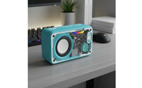 Transparent Mini Speaker Heavy Bass Transparent Speaker Fidelity Stereo Sound Mini Subwoofer with LED Lights for Esports Fans, Outdoor, Gaming