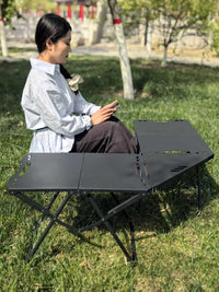 Tactical Folding Table with Triangle Board and Storage Bag