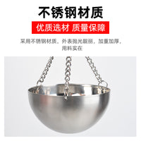 304 Stainless Steel Sauna Aroma Bowl - Wall-Mounted with Chain for Essential Oil Diffusion