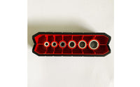 Accurate Positioning Dowel Hole Jig Self-Centering Drilling Positioner Block 2-in-1 Hole Drilling Guide Anti-Slip for Woodworkers, Furniture Making
