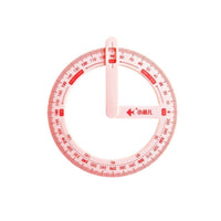 Learning Aid Rotating Arm Protractor Clear Scale Measuring Tool Safe Round Edges School Supply for Students, Teachers, Homework