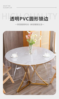 Transparent PVC Round Tablecloth, Modern Minimalist Style