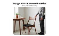 Feline Protruding Backrest-Shaped Rprotruding Backrest-Shaped Chair Vintage and Design Feature Seat Sturdy Wood Legs Stable