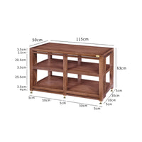 AV Media Tower Floor Standing Audio Cabinet Solid Wood Audio Component Shelf Wooden Amplifier Stand with Vibration Damping and Engineered Structure Suitable for Living Room Listening Space