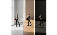 Miniature Courier with Parcel Carrier Small-Scale Courier Figure Tabletop Diorama Figure for Hobbyists, Collectors, Model Photography, Street Scenes