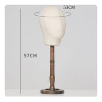 Multi-Purpose Tabletop Hat Stand Solid Wood Wooden Mannequin Head Maintains Shape Countertop Cap Display Stable Base for Retailers, Boutique, Dressing Room, Closet