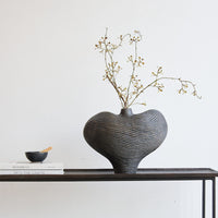 Indian Imported Aluminum Antique Bronze Flower Vase Ornament for Chinese-Style Showroom Living Room Entryway