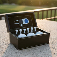 Golf Ball Display Case Gift-Ready Ace Box Cloth Plush Interior