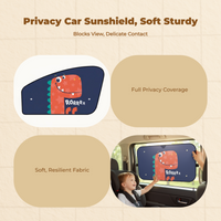 Retractable car window shade blocks sun