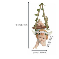 Garden Swing Angel European Design Hanging Angel Figurine Intricate Details