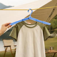 Foldable Hanger, Travel Convenience Goods, Portable Hanger, 4-Piece Set, For Hotel, Camping, Car Use