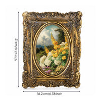 Resin Picture Frame Decorative Oval Picture Frame French Country for Bedroom