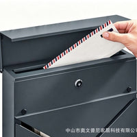 网红欧美户外跨境壁挂式可锁定邮政信箱带观察窗易安装收纳信箱