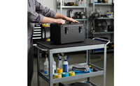 Tool Storage Box Portable Tool Box with Tray Divided Removable for Car Detailers, Workshop, Garage