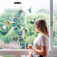 Hummingbird feeders for Outdoors 户外蜂鸟玻璃喂食器 风铃挂饰