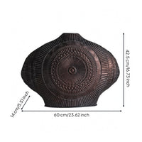 Decorative Iron Vase Tabletop Display Vintage Blackand-Gold Vase Stable Base
