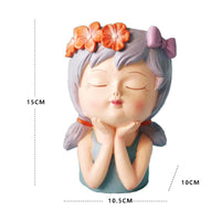 Flower Fairy Figurine Compact Size Fairy Statue Detailed Sculpture for Shelf