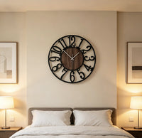 European Style Minimalist Wall Clock, Silent, Iron Art, Decorative
