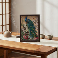 Paper Cut Peacock Decor Housewarming Gift Peacock Tabletop Decoration Fine Workmanship for Tea Room