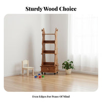 Front-Facing Book Display Space-Saving Design Rolling Book Unit for Parents