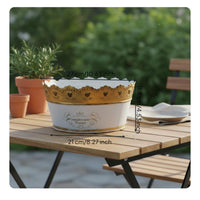 3 Pieces Lace Border Planter Decorative Garden Decor Indoor Outdoor Use