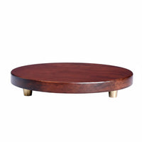 Round Wooden Base Multipurpose Wooden Pedestal Stand