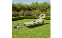 Folding Sunbed Foldable Reclining Chair with Face Hole Heavy Duty Reclining Lounger for Poolside, Garden