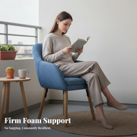 Curved Frame Armchair fashion-forward aesthetic Lounge Chair Ergonomic Backrest for Bedroom