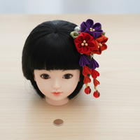 BJD OB11 GSC Doll Japanese Style Tsumami Kanzashi Hair Clip for Kimono Yukata