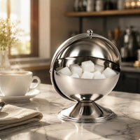 Sugar Lump Holder Rust-Resistant Ball Shape Sugar Jar Polished Finish
