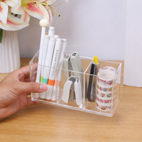 Pen Holder, Desktop Storage, Pen Pouch, Large Capacity, Transparent, Desk Organizer, Student, Remote Work, Small Items Case, Office, 9/12/18/7/6.5cm
