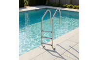 304 Stainless Steel Pool Ladder with Anti-Slip Steps Corrosion-Resistant in-Ground Pool Ladder Long-Lasting Textured for Homeowners