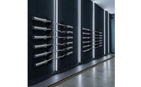 Black Coated Wall Mounted Barbell Rack Space Saving 6 Slot Bar Storage Rack Easy Installation Wall Mounted Bar Holder Heavy Duty for Home Gym