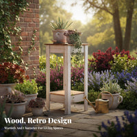 2-Tier Plant Stand Multi-Functional Two-Tier Console Table Sturdy Construction