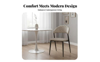 Upholstered Shell Chair Nordic Appearance Accent Furniture Light Luxury Stylish Easy Assembly for Homeowners, Kitchen