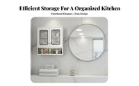 Rust-Proof Stainless Steel Wall Cabinet Space-Saving Wall Mounted Kitchen Cabinet Multi-Functional Kitchen Hanging Cupboard Multifunctional for Homeowners, Families, Cooks, Balcony