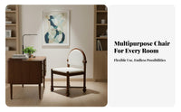 Woven Cord Side Chair Retro artistic Dining Furniture Minimalist Design Long-concludinging for Kitchen, Cafe