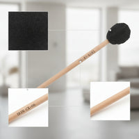 Round Marimba Mallets with Beech Wood Handle Balanced Beech Wood Mallets with Soft Heads Smooth Percussion Sticks with Fuzzy Heads Comfortable for Rehearsal
