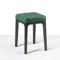 Upholstered Stool Stackable Foot Rest Compact for Living Room, Entryway