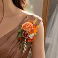 Wedding Shoulder Corsage Clip on Floral Accessory Easy to Reshape for Banquet