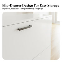 Solid Wood Construction Slim Shoe Cabinet Space Saving Entryway Shoe Storage Large Capacity Wooden Entryway Cabinet Easy Assembly for Families, Homeowners, Apartment Dwellers, Hallway, Bedroom, Closet, Living Room