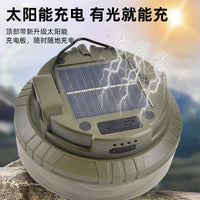 跨境太阳能20米卷尺收纳灯串露营灯LED带挂钩双光源野营帐篷氛围