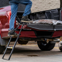 Pickup Truck tailgates Ladder Anti-Slip Retractable tailgates Ladder Adjustable Height Foldable Truck Bed Step for Worksite, Camping