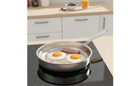 Honeycomb Wok Pan with Lid Multi-Ply Construction Flat Bottom Wok Smokeless Honeycomb Non Pan