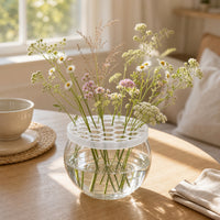 Flexible Silicone Flower Arranging Grid Stretchable Flower Arrangement Holder Long-Lasting Silicone Vase Grid Washable for Table Centerpieces