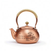 Copper Teapot Hammered Cookware Nonleak-Drip-Free for Hosts