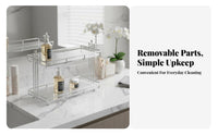 2-Tier Vanity Shelf Space Saving 2-Tier Standing Shelf adaptable Use for Renters