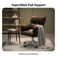 plush Vanity Chair Plush Comfort plush Vanity Seat Curved supportrest Stylish Design for Teens, Students, Bedroom, Small Spaces