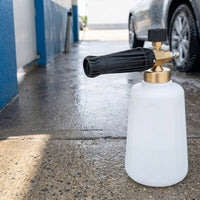 Car Cleaning Kit for a Professional Wash, High Pressure Foam Sprayer with Adjustable Nozzle, Large 1.5L Dispenser Bottle, Copper Foam Lance Pot